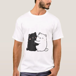 Camiseta Cute Hugging Cats Men’s T-Shirt | Funny Love tee