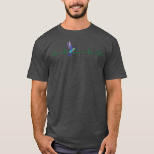 Camiseta Cute Hummingbird Heartbeat Diseño Amor Ave