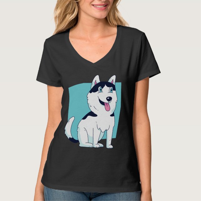 Camiseta Cute Husky Dog (Anverso)