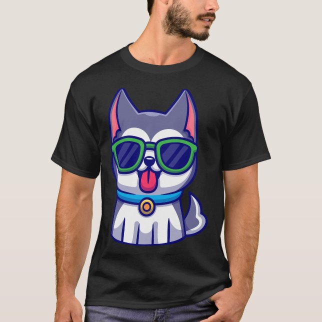 Camiseta Cute Husky Dog (Anverso)