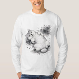 Camiseta 【Cute Husky Ink Long Sleeve T-Shirt】