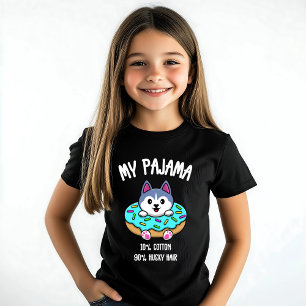 Camiseta Cute Husky Pajama Gracioso Donut Perro Lover
