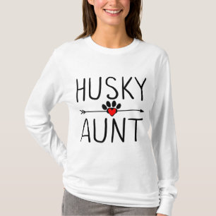 Camiseta Cute Husky Tía Regalo Gracioso Perro Amor Tía Tía