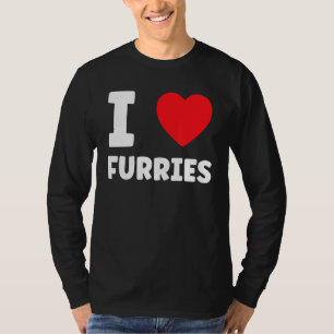 Camiseta Cute I Heart Furries Fandom Love