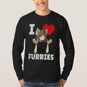 Camiseta Cute I Heart Furries Fandom Love