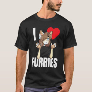 Camiseta Cute I Heart Furries Fandom Love 1