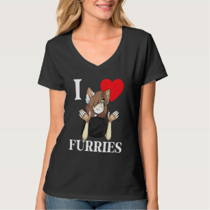 Camiseta Cute I Heart Furries Fandom Love 4