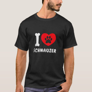 Camiseta Cute I Heart Schnauzer Regalos Idea Perro Amo