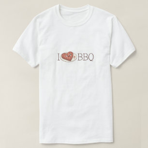 Camiseta Cute "I love BBQ" Meat Lover Men's