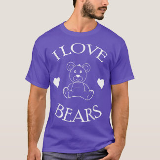 Camiseta Cute I Love Bears Regalos Bear Lover570