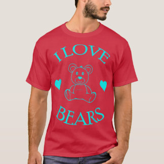 Camiseta Cute I Love Bears Regalos Bear Lover 571