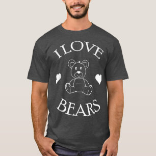 Camiseta Cute I Love Bears Regalos Bear Lover 573
