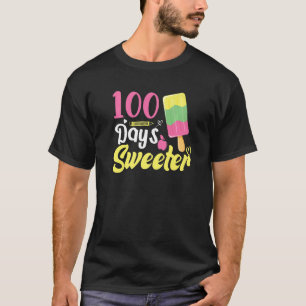 Camiseta Cute Ice Cream 100 días de escuela Profesor Chica