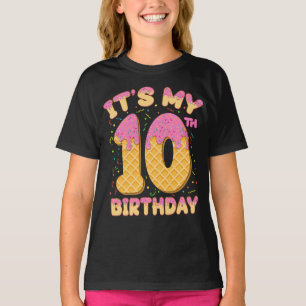 Camiseta Cute Ice Cream Es mi Chica de 10 años