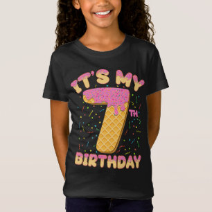 Camiseta Cute Ice Cream Es mi Chica de 7 años