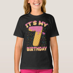Camiseta Cute Ice Cream Es mi Chica de 7 años