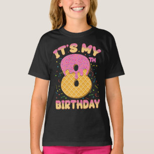 Camiseta Cute Ice Cream Es mi Chica de 8 años