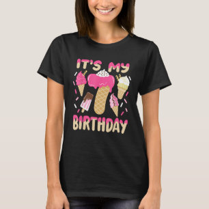 Camiseta Cute Ice Cream es mi dulce de cumpleaños 7 años