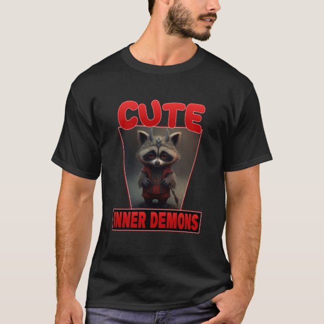 Camiseta Cute interior Demons Trash Panda Devil Raccoon (Anverso)