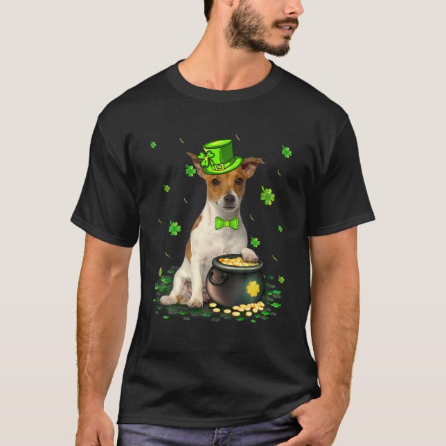 Camiseta Cute Jack Russell Terrier Dog Lover St Patricks Da (Anverso)