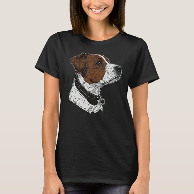 Camiseta Cute Jack Russell Terrier Dog on Jack Russell Terr (Anverso)