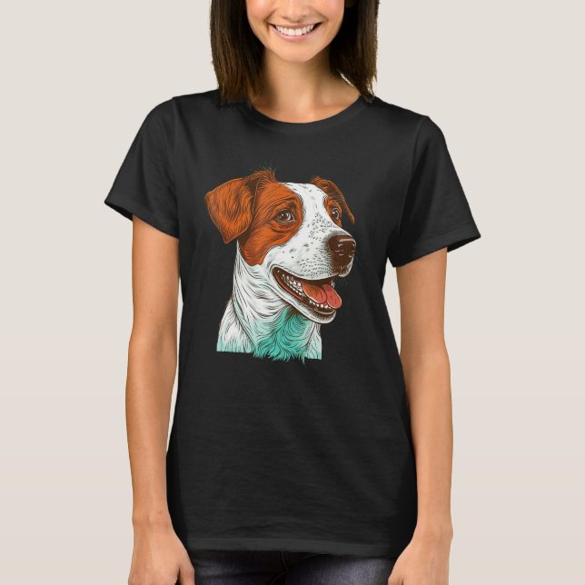Camiseta Cute Jack Russell Terrier Dog on Jack Russell Terr (Anverso)