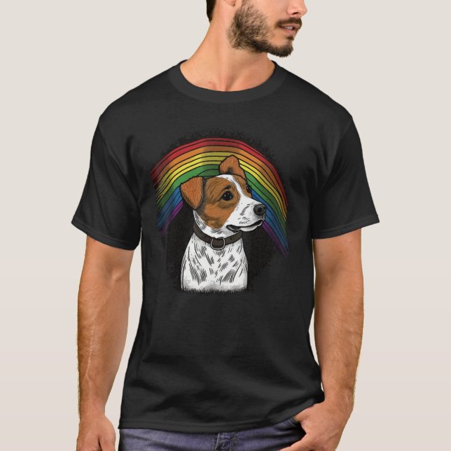 Camiseta Cute Jack Russell Terrier Dog on Jack Russell Terr (Anverso)