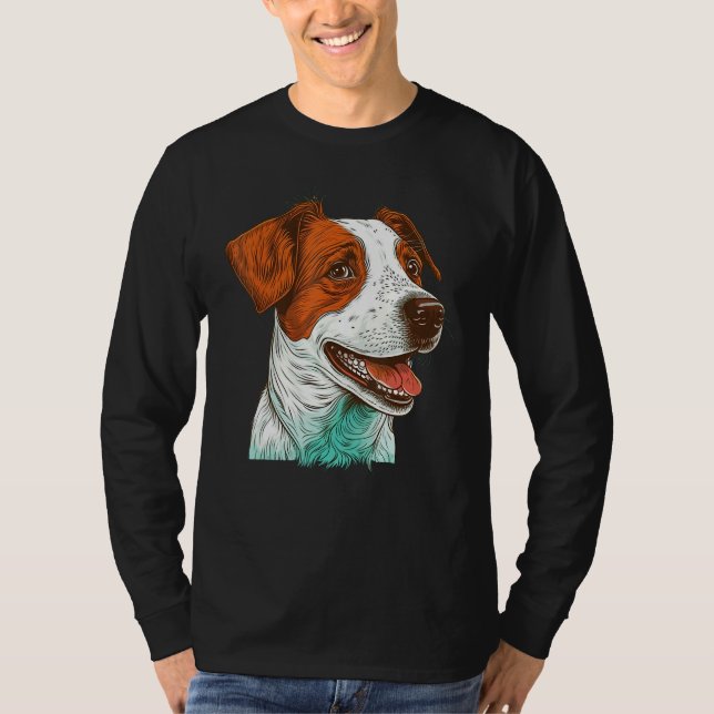 Camiseta Cute Jack Russell Terrier Dog on Jack Russell Terr (Anverso)