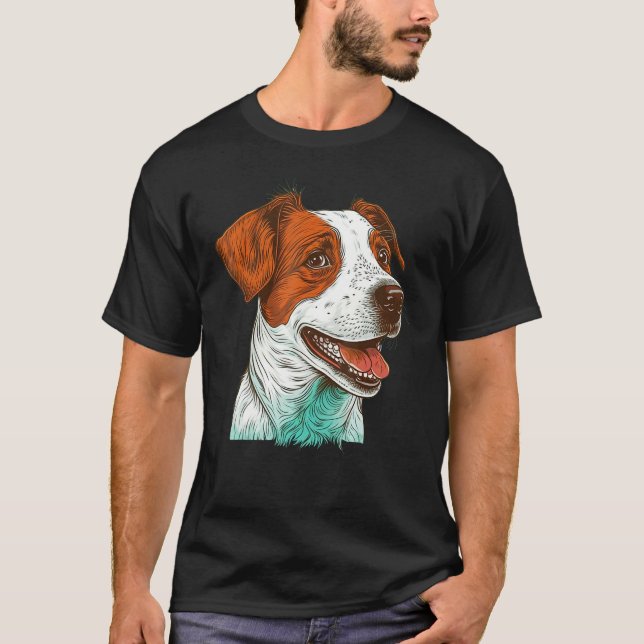 Camiseta Cute Jack Russell Terrier Dog on Jack Russell Terr (Anverso)