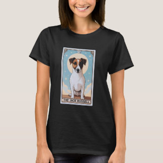 Camiseta Cute Jack Russell Terrier Tarot Card Moon Hombres 