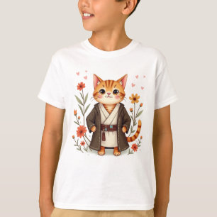 Camiseta Cute Jedi Cat - Guerrero del espacio flor