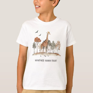 Camiseta Cute jirafa con texto personalizado