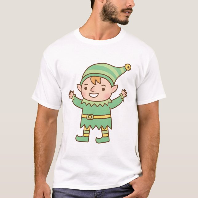 Camiseta Cute Jolly Elf Doodle (Anverso)