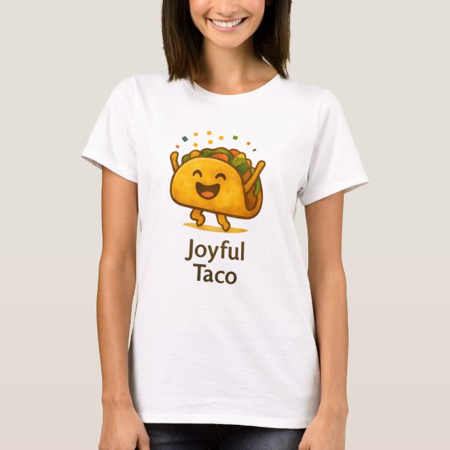 Camiseta Cute Joyful Taco Women's T-Shirt  Funny Fiesta Tee (Anverso)