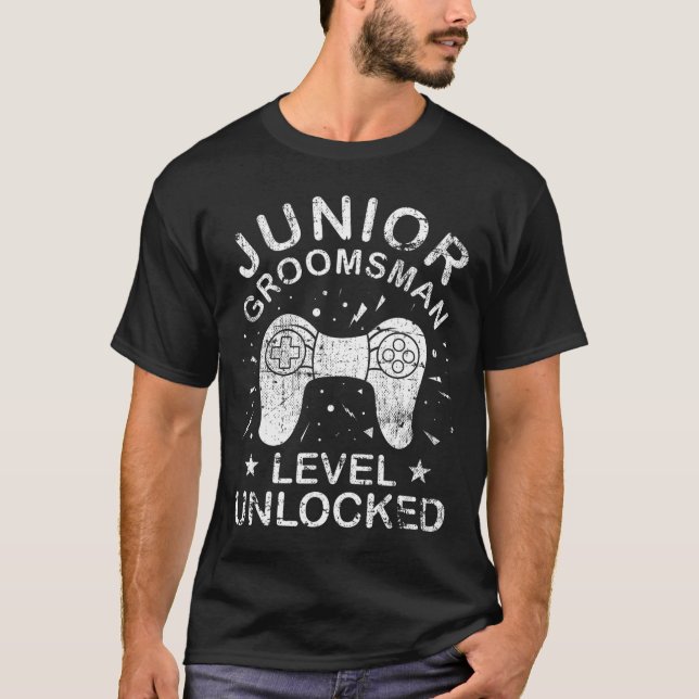 Camiseta Cute Junior Groomsman Fiesta de matrimonio Jr Boys (Anverso)