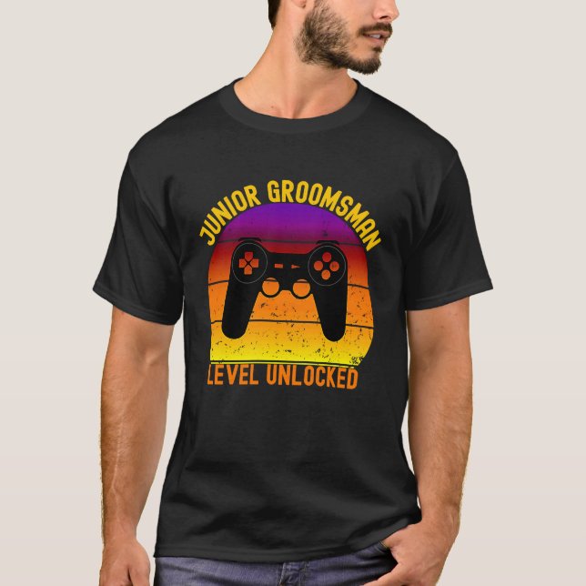 Camiseta Cute Junior Groomsman Gaming Wedding Party Jr Boys (Anverso)