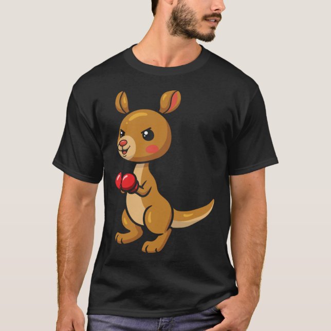 Camiseta Cute Kangaroo Boxing I Kangaroos Animal Friend Mar (Anverso)