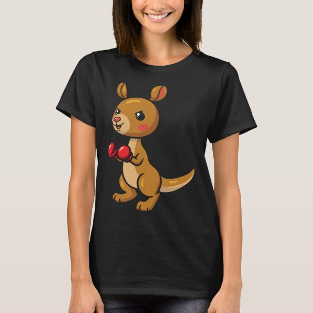 Camiseta Cute Kangaroo Boxing I Kangaroos Animal Friend Mar (Anverso)