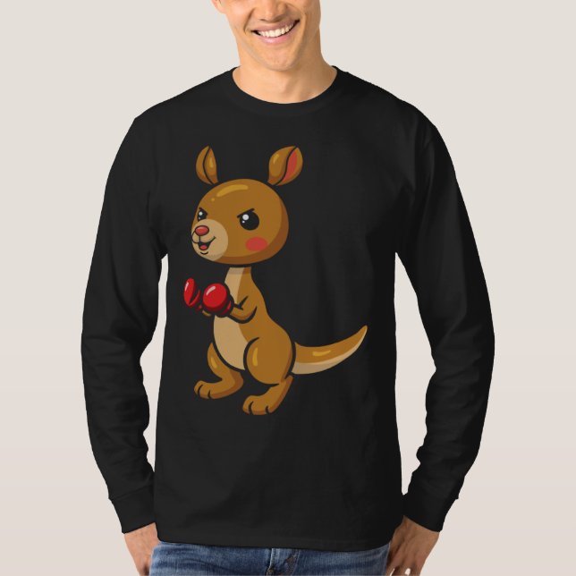 Camiseta Cute Kangaroo Boxing I Kangaroos Animal Friend Mar (Anverso)