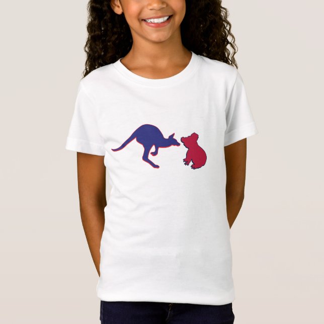 Camiseta Cute Kangaroo y Koala Bear (Anverso)