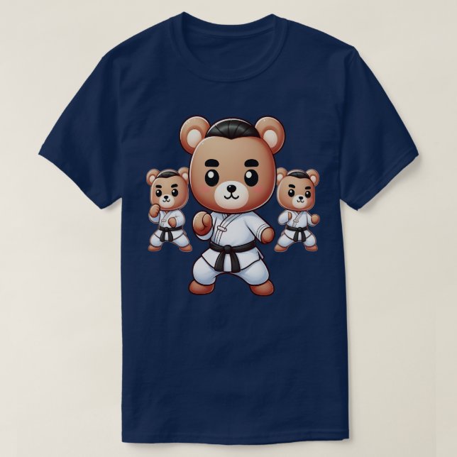 Camiseta Cute Karate Master Bear Kawaii Thirt (Diseño del anverso)