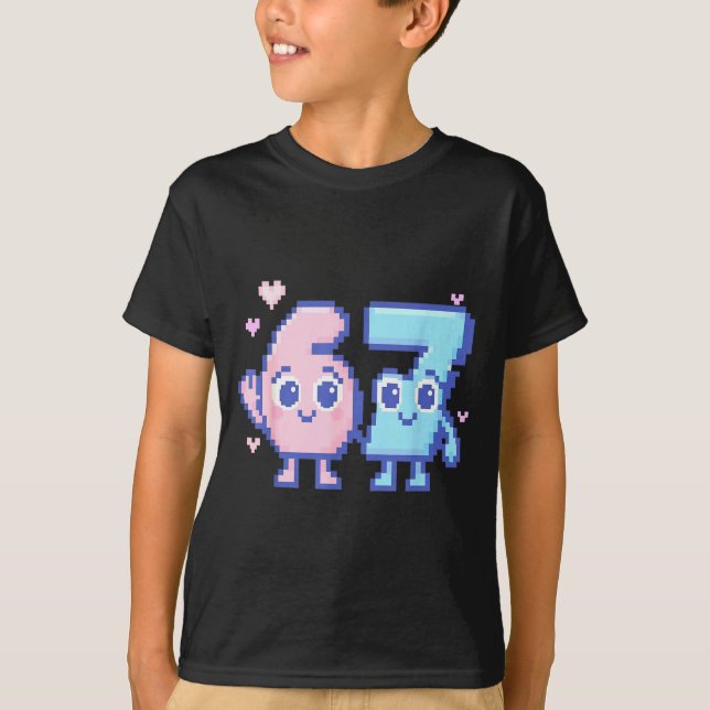 Camiseta Cute Kawaii 67 Six Seven Meme 6 7 Girls Italian Br (Anverso)