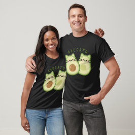 Camiseta Cute Kawaii Aguacate Cat Mashup