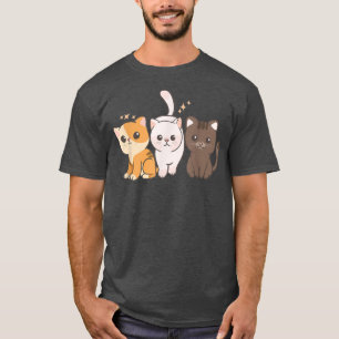 Camiseta Cute Kawaii Anime - Escuadrón de la Calle Cat Kitt