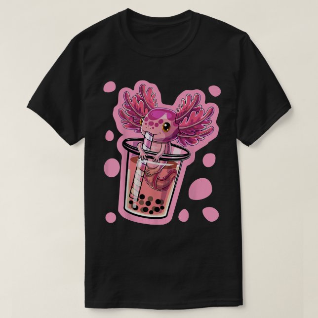 Camiseta Cute Kawaii Aolotl Bubble Tea Japanese Anime Women (Diseño del anverso)