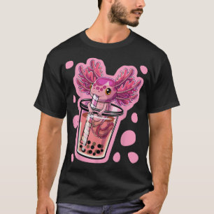 Camiseta Cute Kawaii Aolotl Bubble Tea Japanese Anime Women