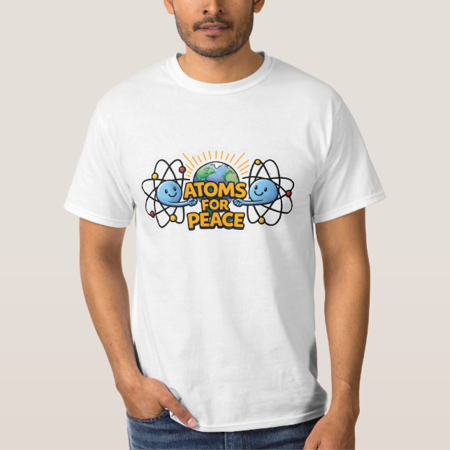 Camiseta Cute Kawaii Atoms For Peace- Science Teach T-Shirt (Anverso)