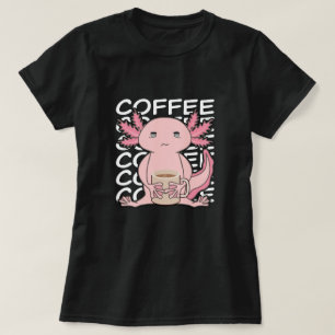 Camiseta Cute Kawaii Axolotl Café para beber