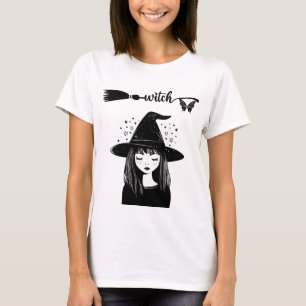Camiseta Cute Kawaii Bruja Espeluznante Temporada Cute Hall