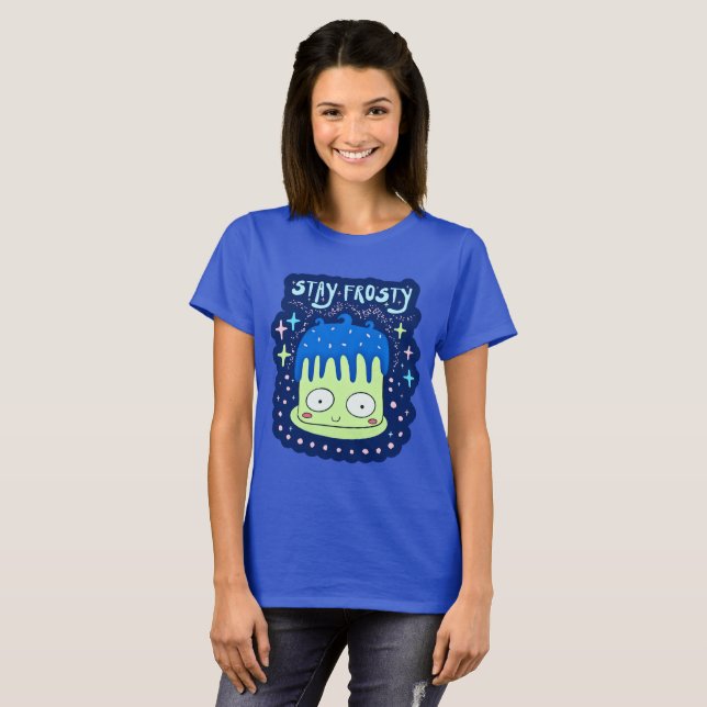 Camiseta Cute Kawaii Cake Graciosa Cita De Horno Se Mantien (Anverso completo)